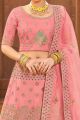 Pink Malai Satin Womens Lehenga Choli (NWG-1077)