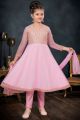 Pink Net Girls Salwar Kameez (NFG-265)