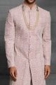 Pink Silk Grooms Sherwani (NMK-5381 )