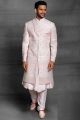 Pink Silk Grooms Sherwani (NMK-5433 )