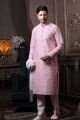 Pink Silk Mens Kurta Pajama (NMK-6053)