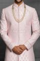 Pink Silk Wedding Sherwani (NMK-5421 )