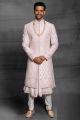 Pink Silk Wedding Sherwani (NMK-5421 )