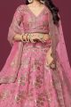 Pink Slub Silk Lehenga Choli (NWG-1388)