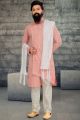 Pinkish Peach Cotton Silk Indo Western (NMK-6791)