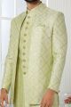 Pista Green Art Silk Indo Western for Men (NMK-6277)