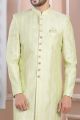 Pista Green Art Silk Indo Western (NMK-6198)