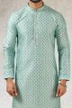 Pista Green Art Silk Kurta Pajama (NMK-5847)