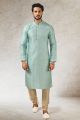 Pista Green Art Silk Kurta Pajama (NMK-5847)