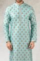 Pista Green Art Silk Kurta Pajama (NMK-5857)