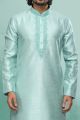 Pista Green Art Silk Kurta Pajama (NMK-6424)