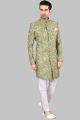 Pista Green Art Silk Sherwani (NMK-5272)