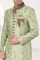 Pista Green Banarasi Brocade Sherwani (NMK-5249)