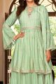 Pista Green Chinon Salwar Suit (NWS-6985)