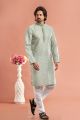 Pista Green Cotton Casual Kurta Pajama (NMK-7541)