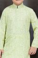 Pista Green Cotton Printed Boys Kurta Pajama (NKK-776)