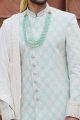 Pista Green Georgette Mens Sherwani (NMK-7156)