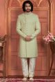 Pista Green Georgette Sherwani for Men (NMK-7895)