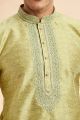 Pista Green Jaquard Art Silk Kurta Pajama (NMK-7905)