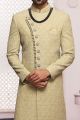 Pista Green Lucknowi Mens Sherwani (NMK-5570)