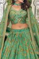 Pista Green Organza Lehenga Choli (NWG-1381)