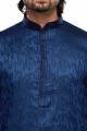 Printed Blue Art Silk Kurta for Men (NMK-7487)