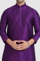 Purple Art Silk Kurta Pajama (NMK-5915)