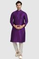 Purple Art Silk Kurta Pajama (NMK-5915)