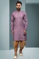 Purple Cotton Kurta Pajama (NMK-6213)