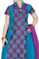 Purple Georgette Girls Salwar Kameez (NFG-097)