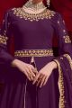 Purple Georgette Salwar Suit (NWS-6184)