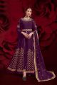 Purple Georgette Salwar Suit (NWS-6184)