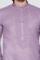 Purple Linen Cotton Kurta Pajama (NMK-7577)