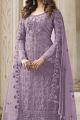 Purple Net Salwar Suit (NWS-6702)