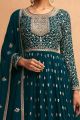 Rama Blue Faux Georgette Anarkali Salwar Suit (NWS-6928)