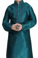 Rama Green Art Dupion Kids Kurta (NKK-495)