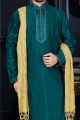 Rama Green Art Dupion Kurta Pajama (NMK-3452)