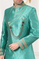 Rama Green Jaquard Sherwani (NMK-5265)