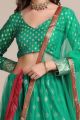 Rama Green Jaquard Silk Lehenga Choli for Women (NWG-1095)