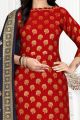 Red Banarasi Silk Salwar Suit (NWS-6348)