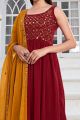 Red Georgette Embroidered Salwar Suit (NWS-7016)