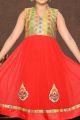 Red Georgette Girls Salwar Kameez (NFG-084)