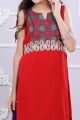 Red Georgette Girls Salwar Suit (NFG-187)