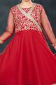 Red Net Girls Lace work Salwar Kameez (NFG-272)