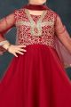 Red Net Girls Salwar Kameez (NFG-271)