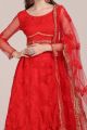 Red Net Lehenga Choli (NWG-1109)