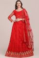 Red Net Lehenga Choli (NWG-1109)