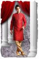 Reddish Maroon Art Dupion Mens Kurta (NMK-1353)