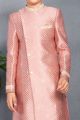 Rose Gold Pink Brocade Boys Sherwani (NKK-737)