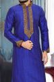 Royal Blue Art Silk Kurta Pajama (NMK-2654)